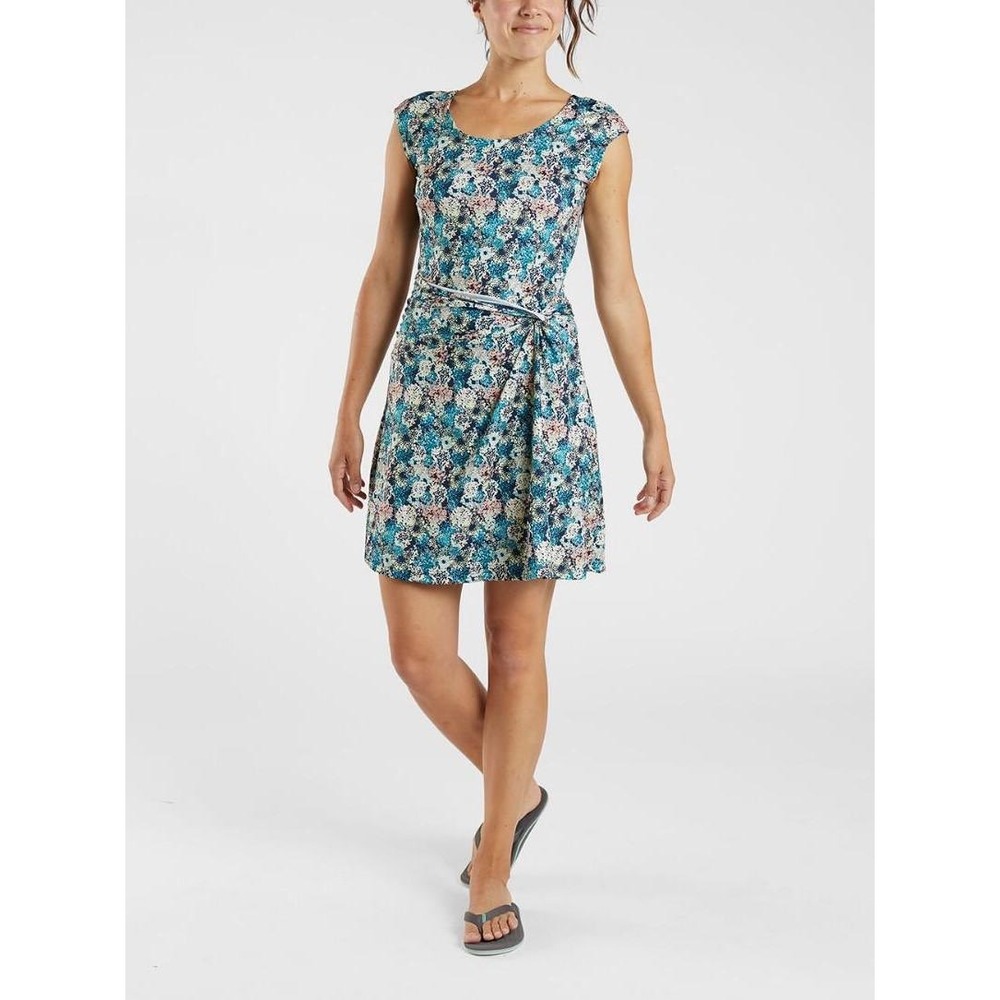 Patagonia Seabrook Twist Dress in Blue Floral Outdoor‎ Camping Casual Summer